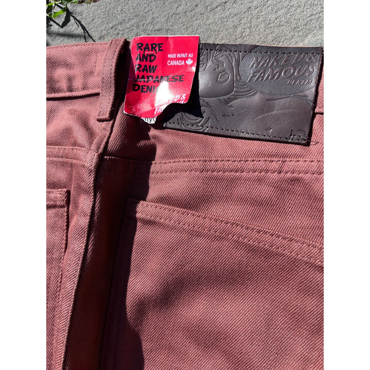 Naked & Famous Skinny Guy Rust Japanese Selvedge Chino Jeans Size 28x37 NWT