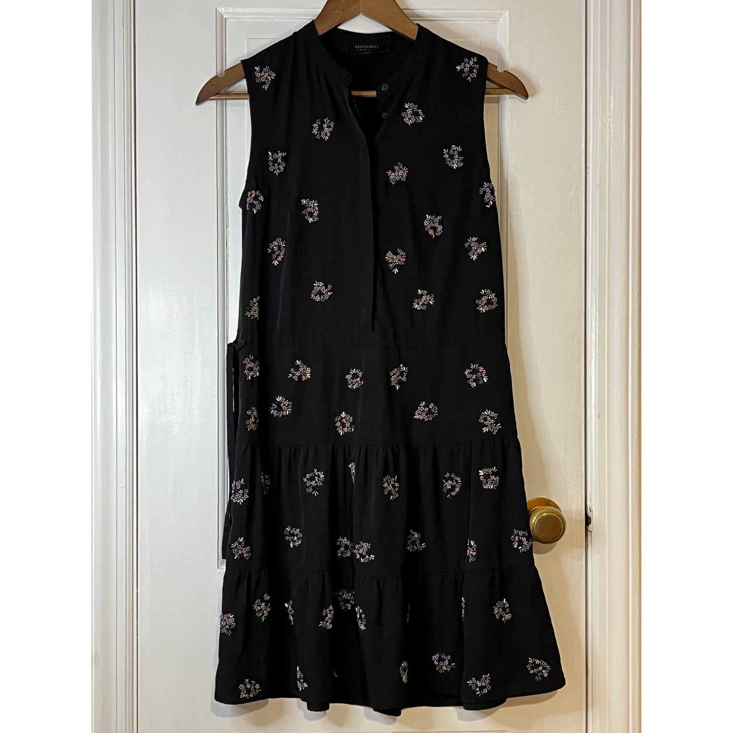 ✨ RARE AllSaints Embellished Beaded Anouk Lin Dress Sz 4