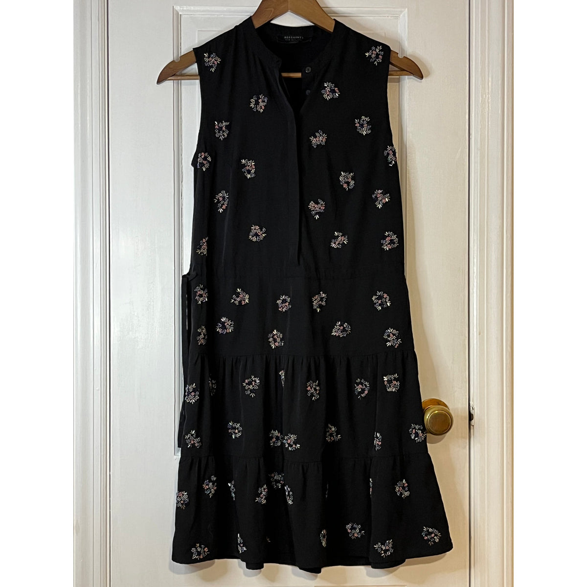 ✨ RARE AllSaints Embellished Beaded Anouk Lin Dress Sz 4