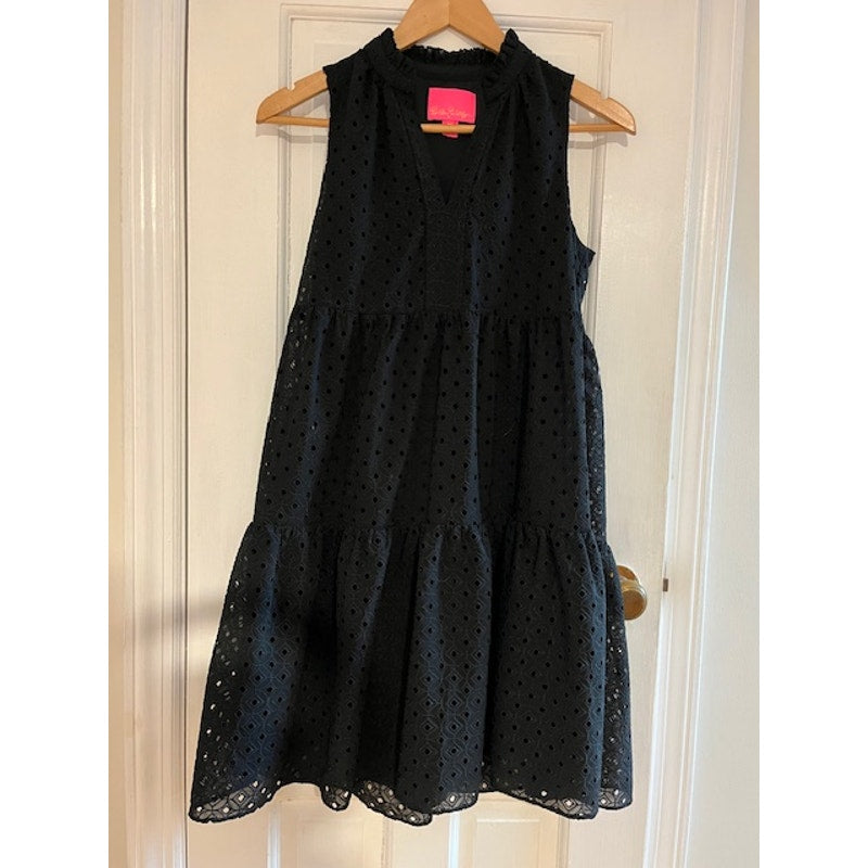 Lilly Pulitzer Novella Black Eyelet dress - X-Small