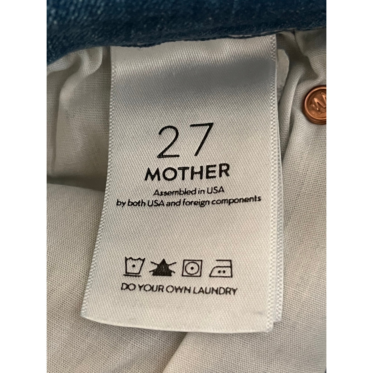 💙 MOTHER The Stunner Zip Ankle Step Fray Good Girls Do Blue Jeans Sz 27