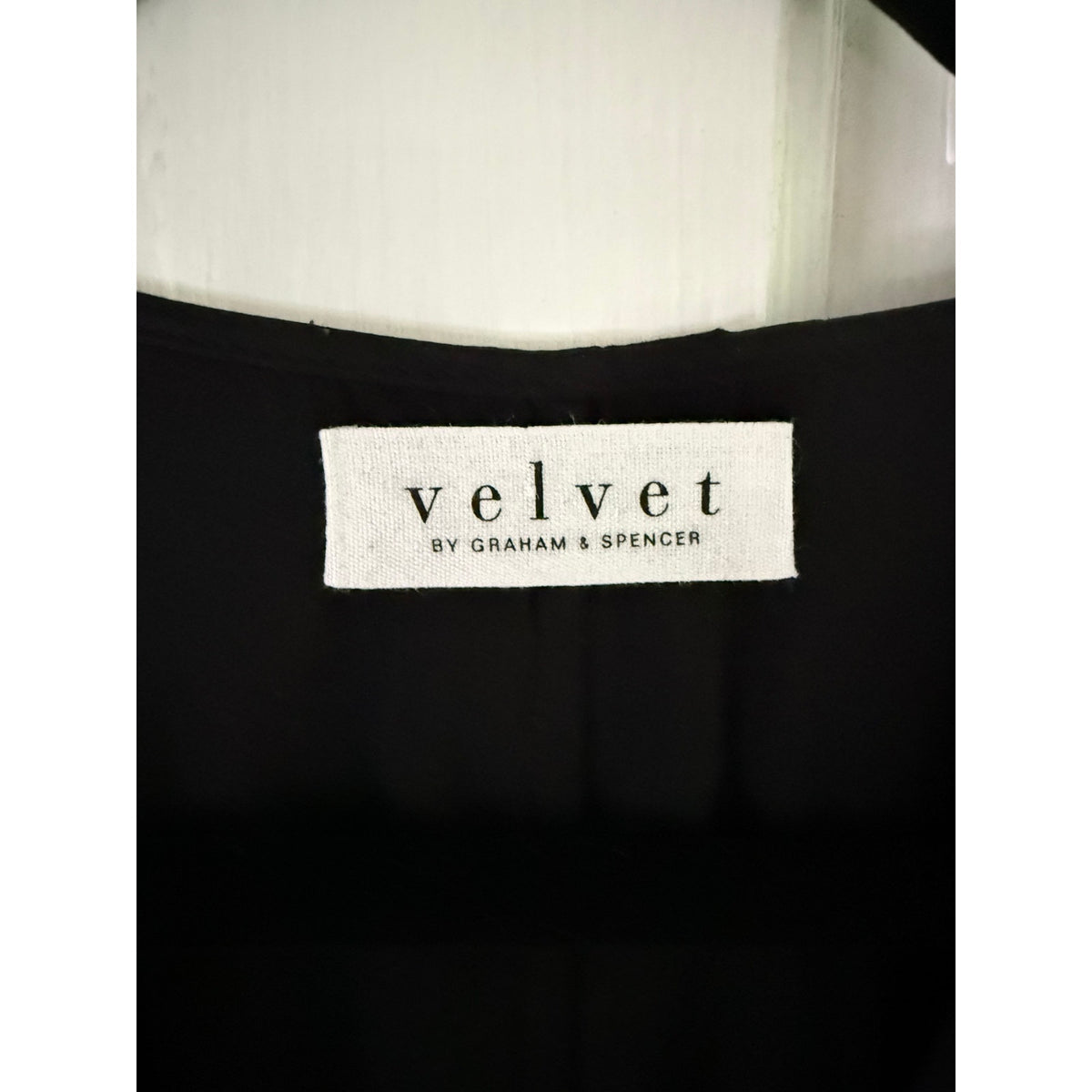 Velvet by Graham & Spencer Black Knit Dress Small Made in USA Twist Front EUC