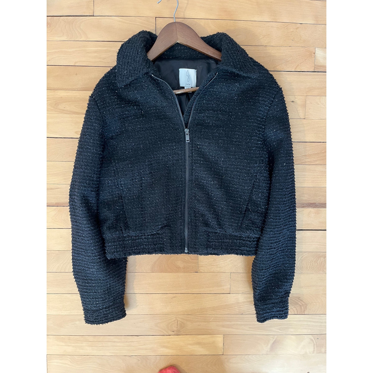 Joie Metallic Shimmer Knit Bomber Jacket | Size S/P | Small Boho Luxe