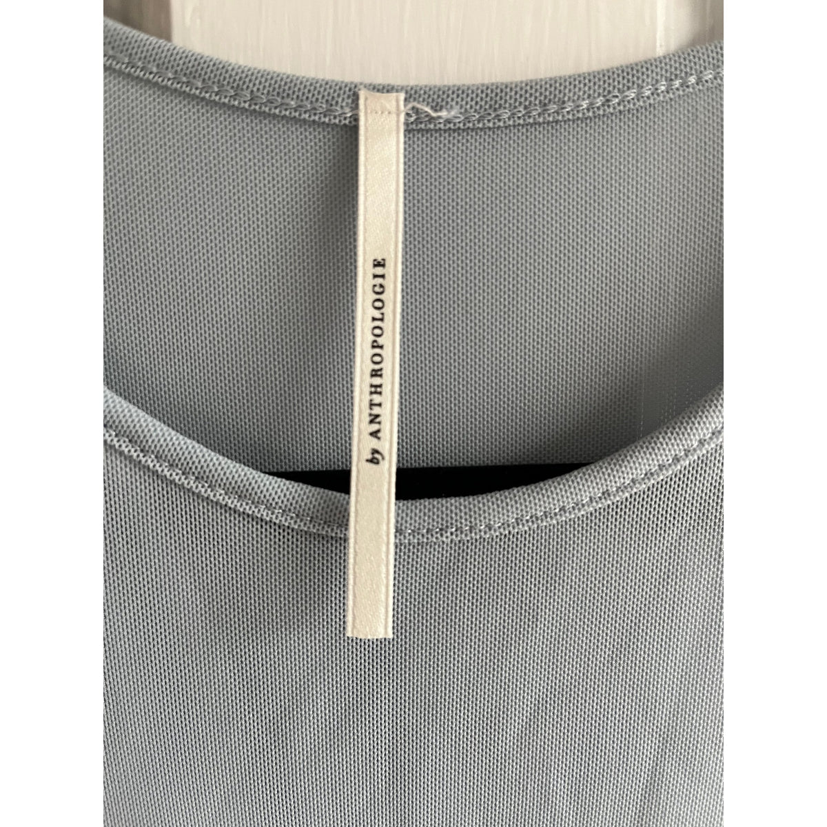 Anthropologie Ruched Mesh Midi Dress XS • Soft Blue Aesthetic • Viral Tank Silhouette