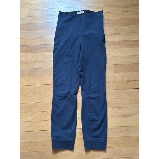 Everlane Size 00 High Rise Slim Fit Navy Blue Trousers