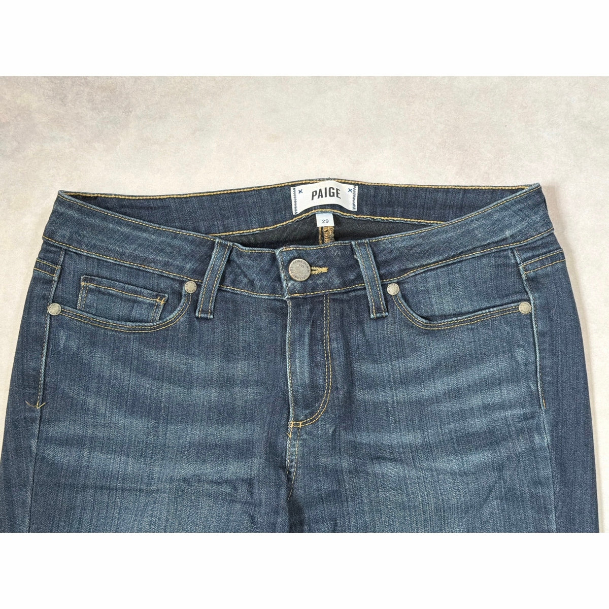 PAIGE Verdugo Ankle Mid Rise Slim Jean Dark Wash Size 29