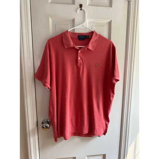 Polo Ralph Lauren Red Polo Shirt Mens with Ponyn XL