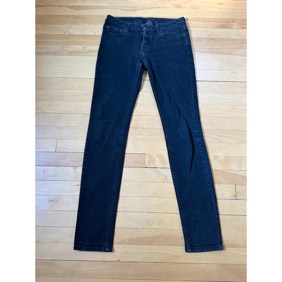 Vintage Anna Sui Jeans Size 6 Black Skinny Y2K Goth Indie EUC