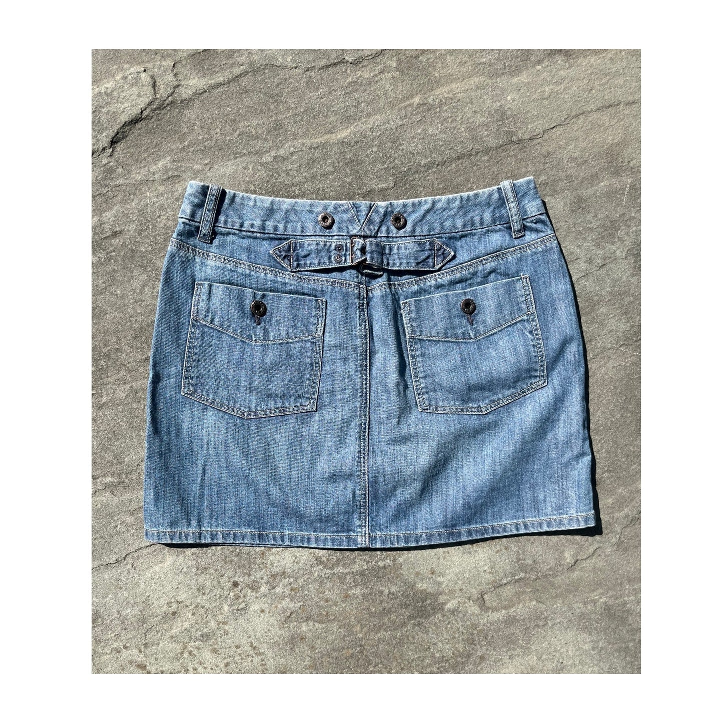Vtg Polo Jeans Co Ralph Lauren Denim Mini Skirt RL-67 Y2K Utility Sz 6 29/30