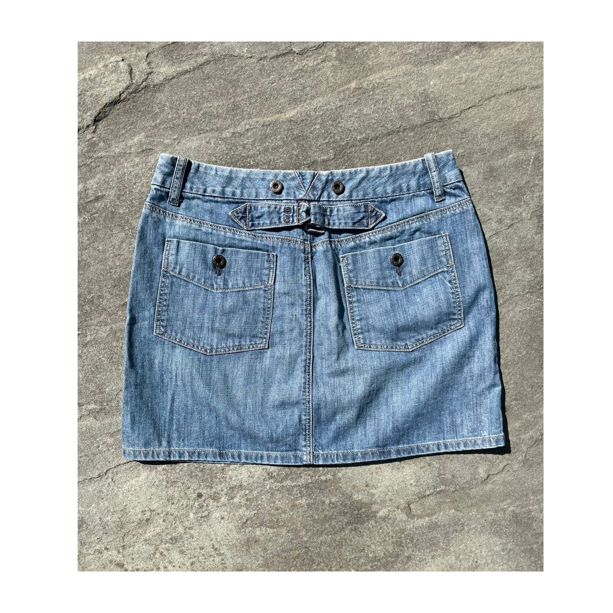 Vtg Polo Jeans Co Ralph Lauren Denim Mini Skirt RL-67 Y2K Utility Sz 6 29/30