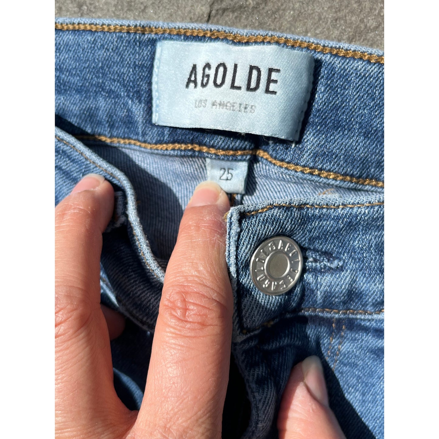 ✨ Agolde Sophie Mid-Rise Skinny Crop Distressed Jeans 25 ✨