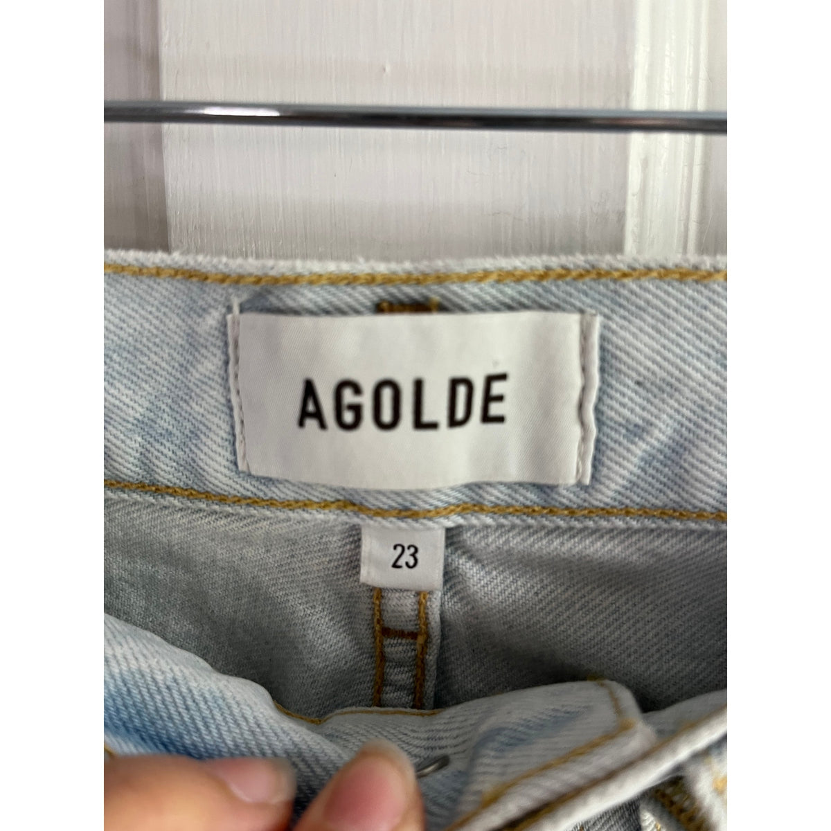 AGOLDE 90s Mid Rise Crop Distressed Straight 23 (Fits 25/26) - 🗽 NYC Cool