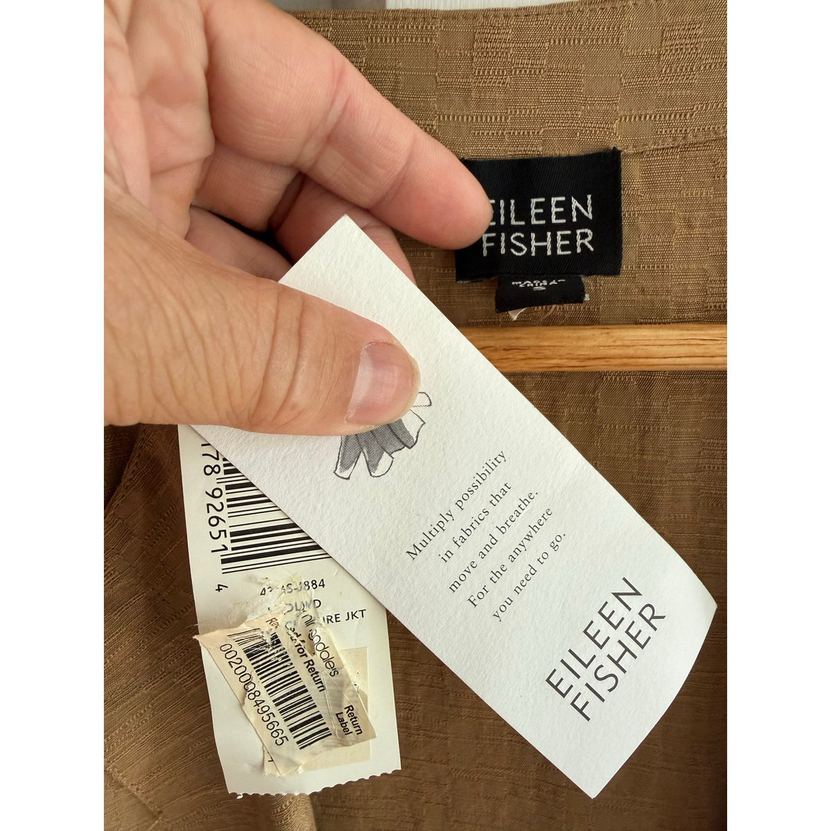Eileen Fisher NWT Silk Linen Blazer Gold Shacket Women's Small