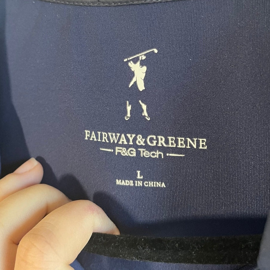Fairway & Greene Men's Manhattan Hoodie - Marine Navy - Size Med - Excellent Condition
