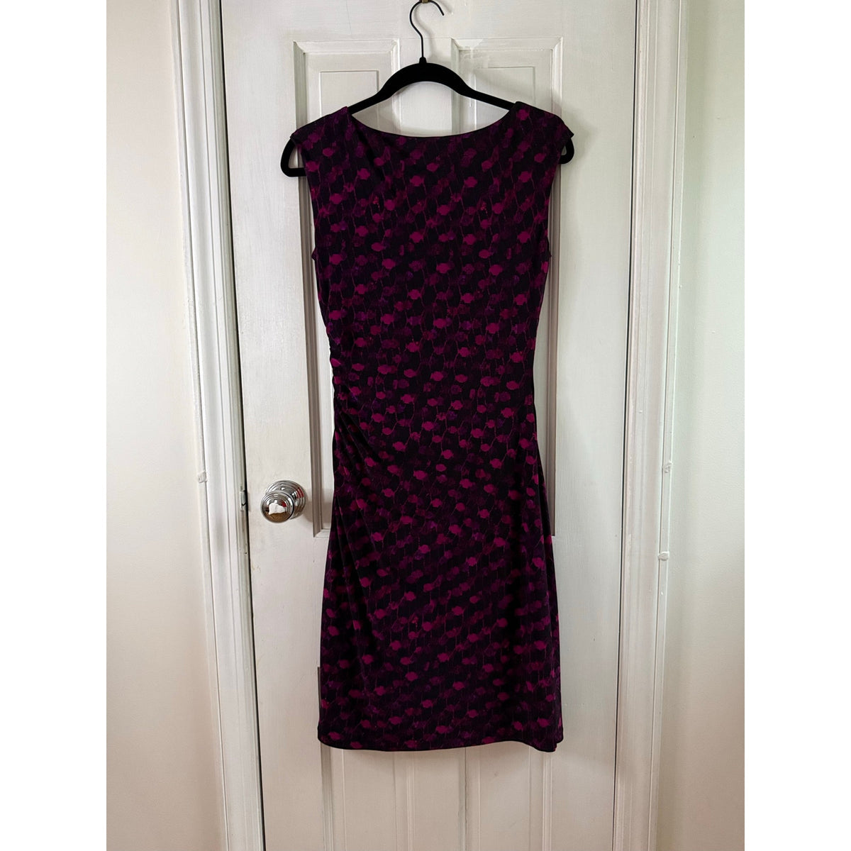 Lauren Ralph Lauren Purple & Black Geometric Sheath Dress - Size 4 - EUC