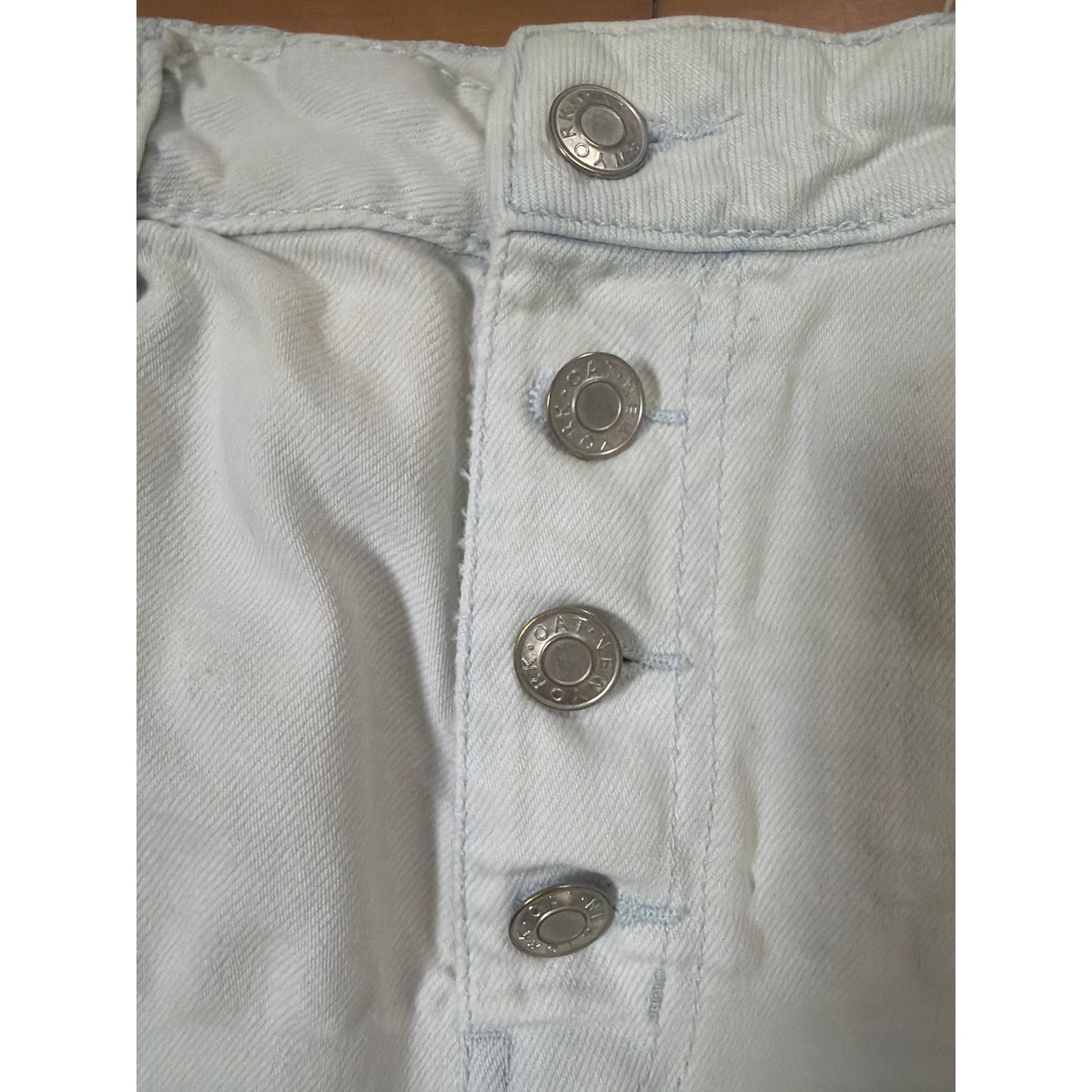 OAT size 31 Distressed Hem High Rise White Shorts