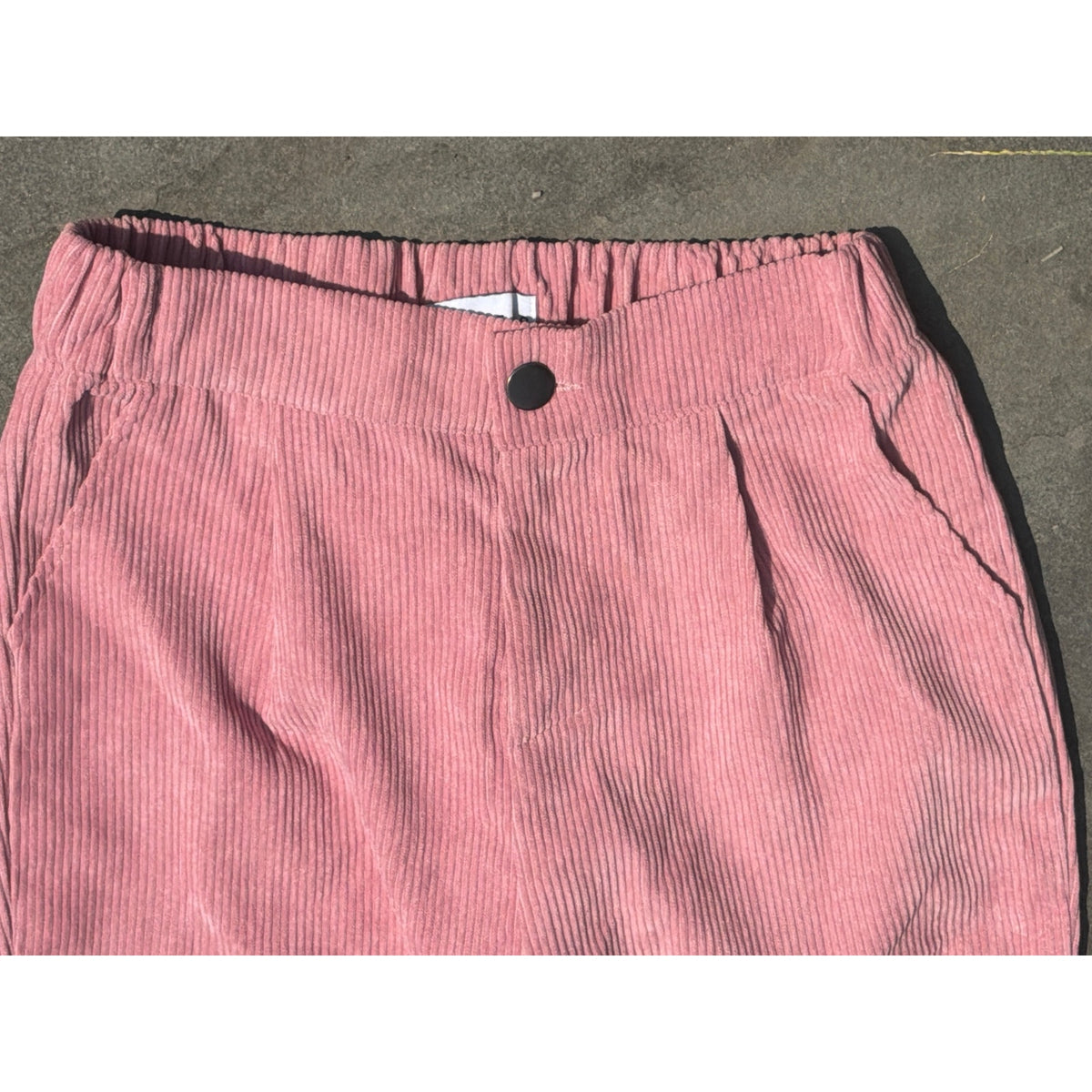 Lioness Pink Corduroy High Waisted Pleated Trousers Pants Size S