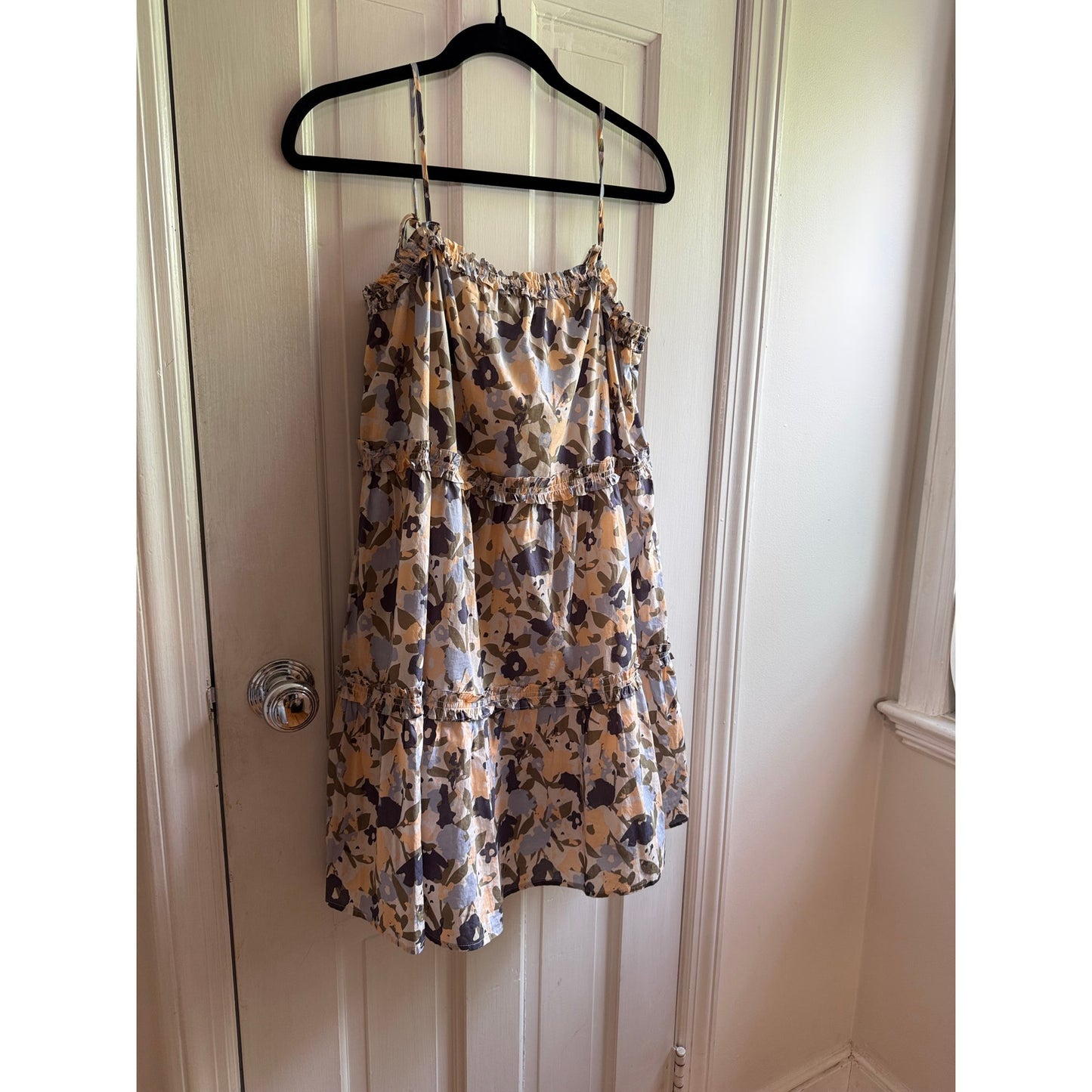 Rails Caralyn Mod Floral Tiered Mini Dress Size Small White Multi EUC