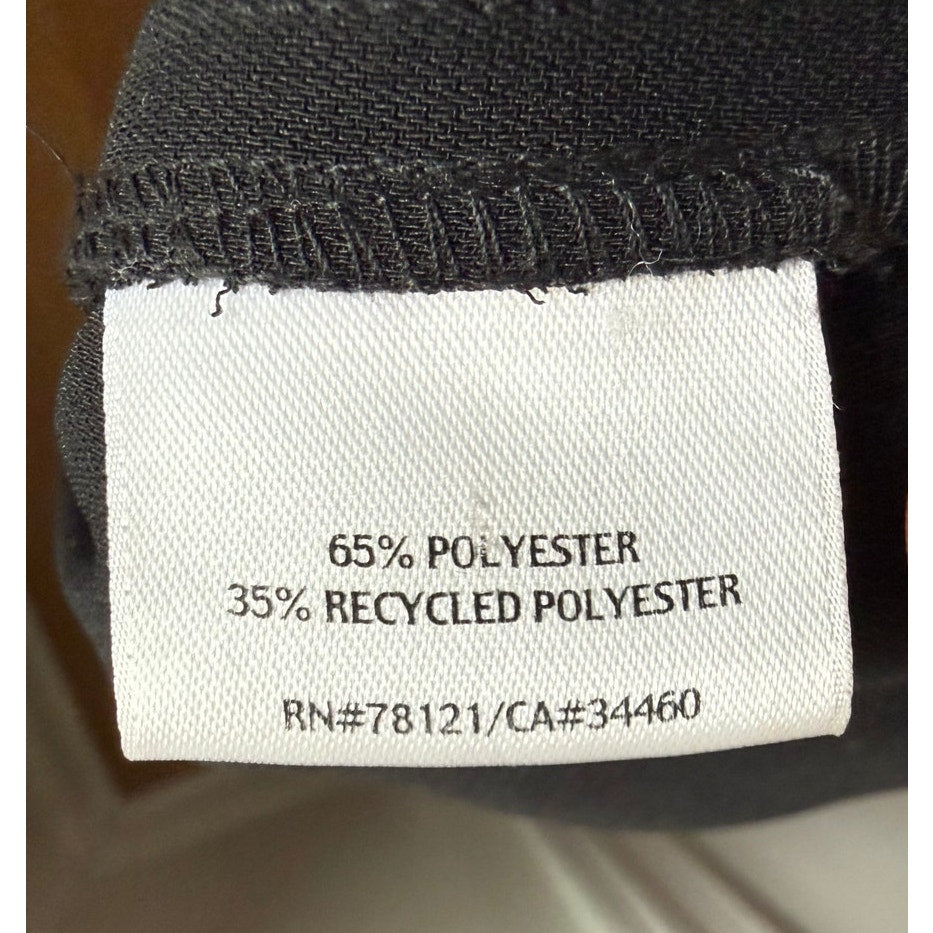 Eileen Fisher Black Washable Stretch Crepe Pants Size 12 EUC Pull-On Straight Leg