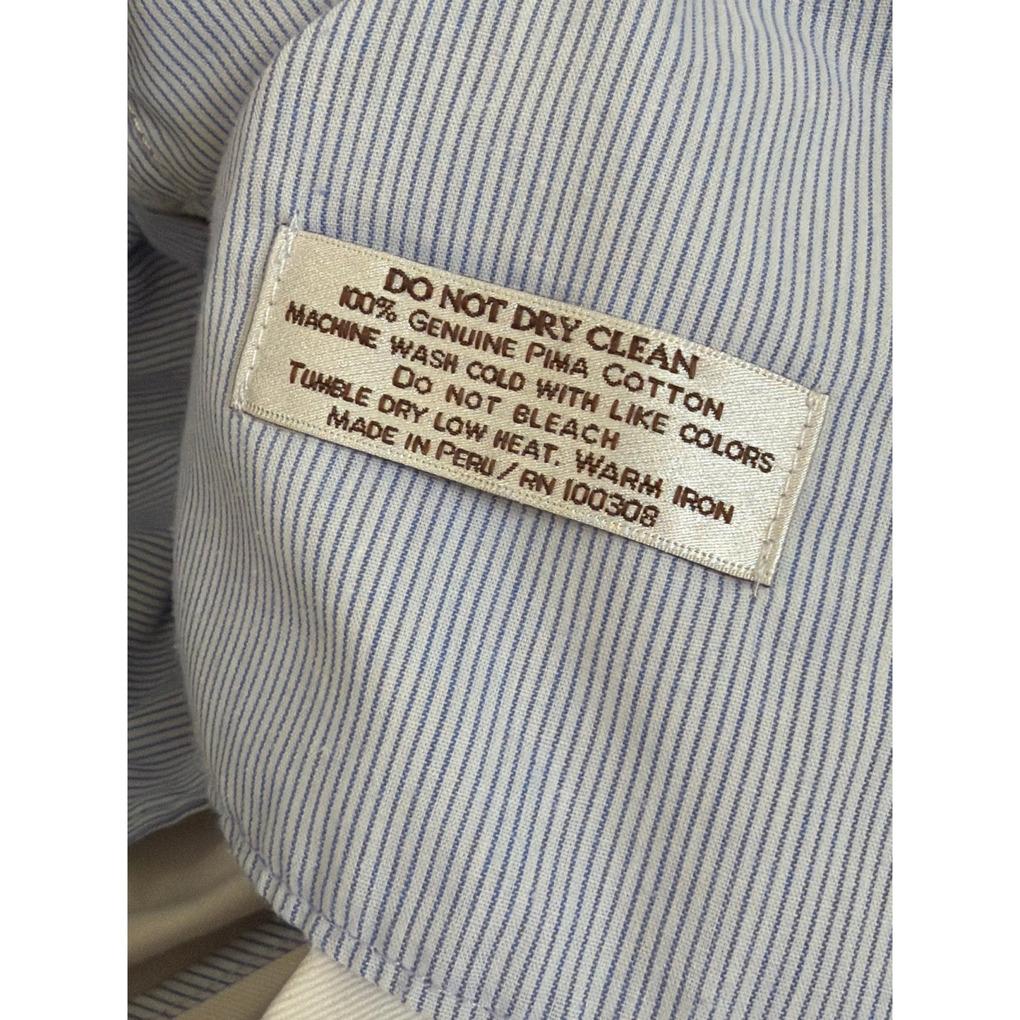 Peter Millar Size 34 White Straight Leg Trousers With Striped Lining