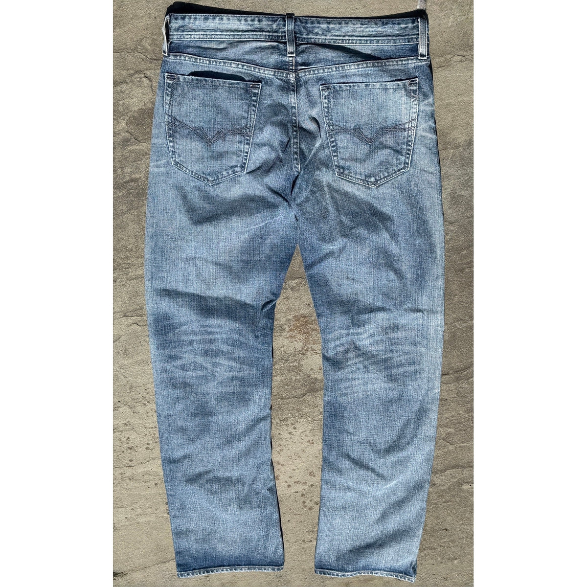 Guess Desmond Relaxed Straight Jeans Mens Size 34 Blue Denim Pants 34x32