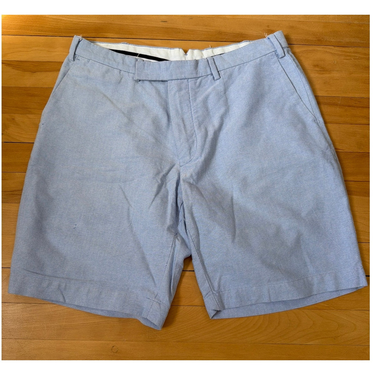 Vintage Polo Ralph Lauren Shorts Mens 36 Blue Chino Cotto Classics 9 Inseam EUC