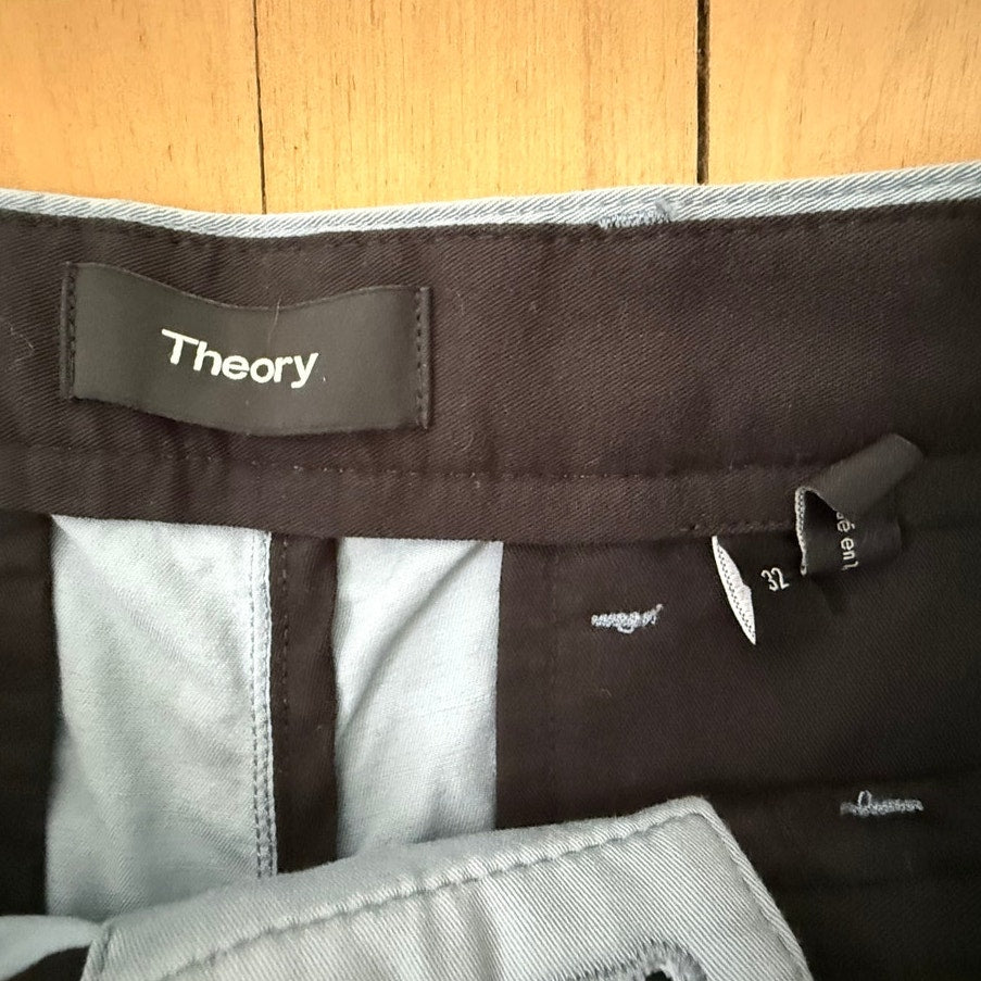 Theory Men's Zaine Shorts Light Blue Size 32 EUC Slim Fit