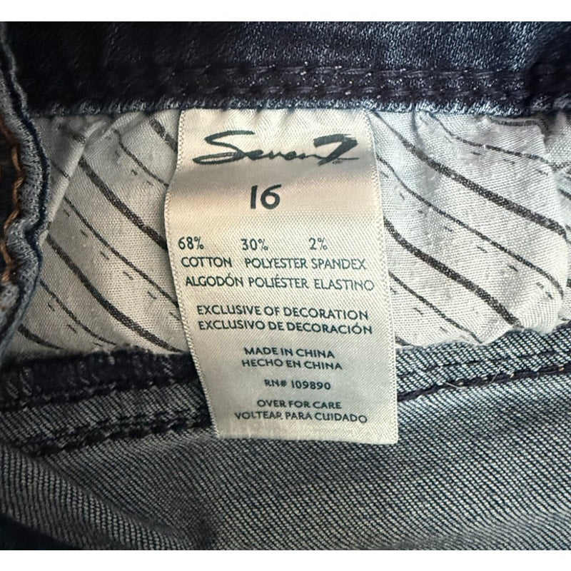 Seven7 Women's Bootcut Jeans Blue Medium Wash Size 16 EUC Stretch