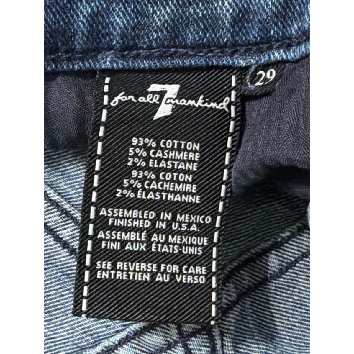 7 For All Mankind High-Rise Black Faux Leather Split Hem Pants Size Small