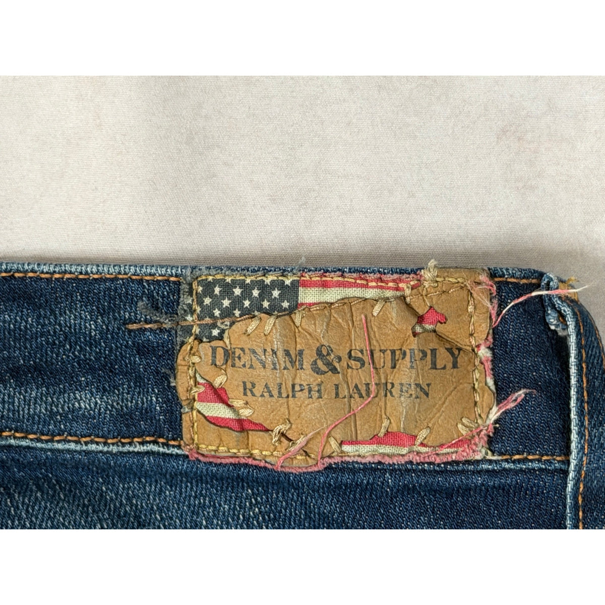 Denim & Supply Ralph Lauren Straight Leg Jeans Size 5 / 28 Medium Wash Flag Patch