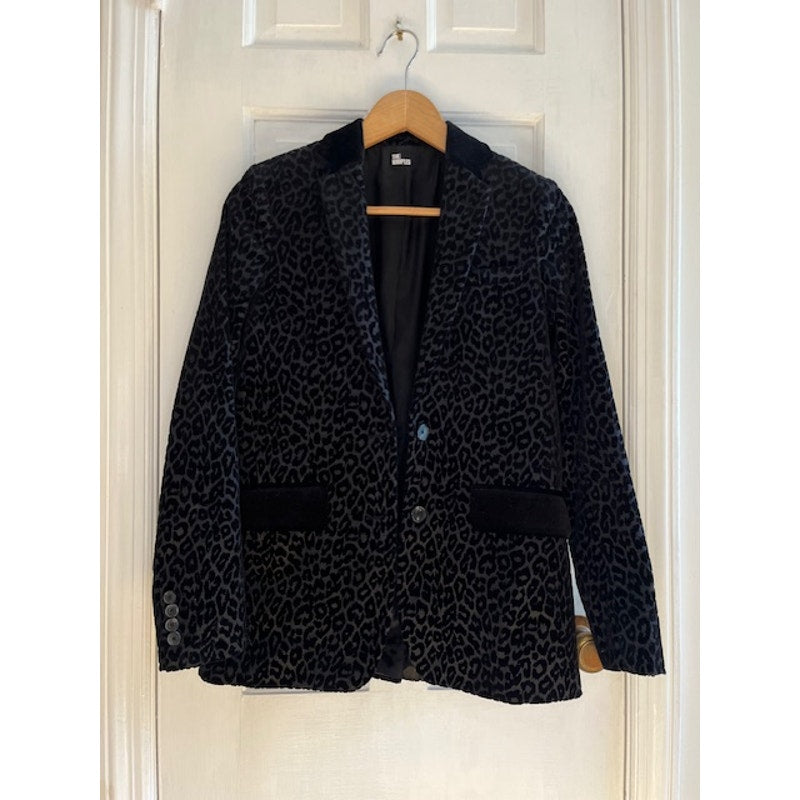 The kooples black leopard velvet blazer Size EU 34, US 4