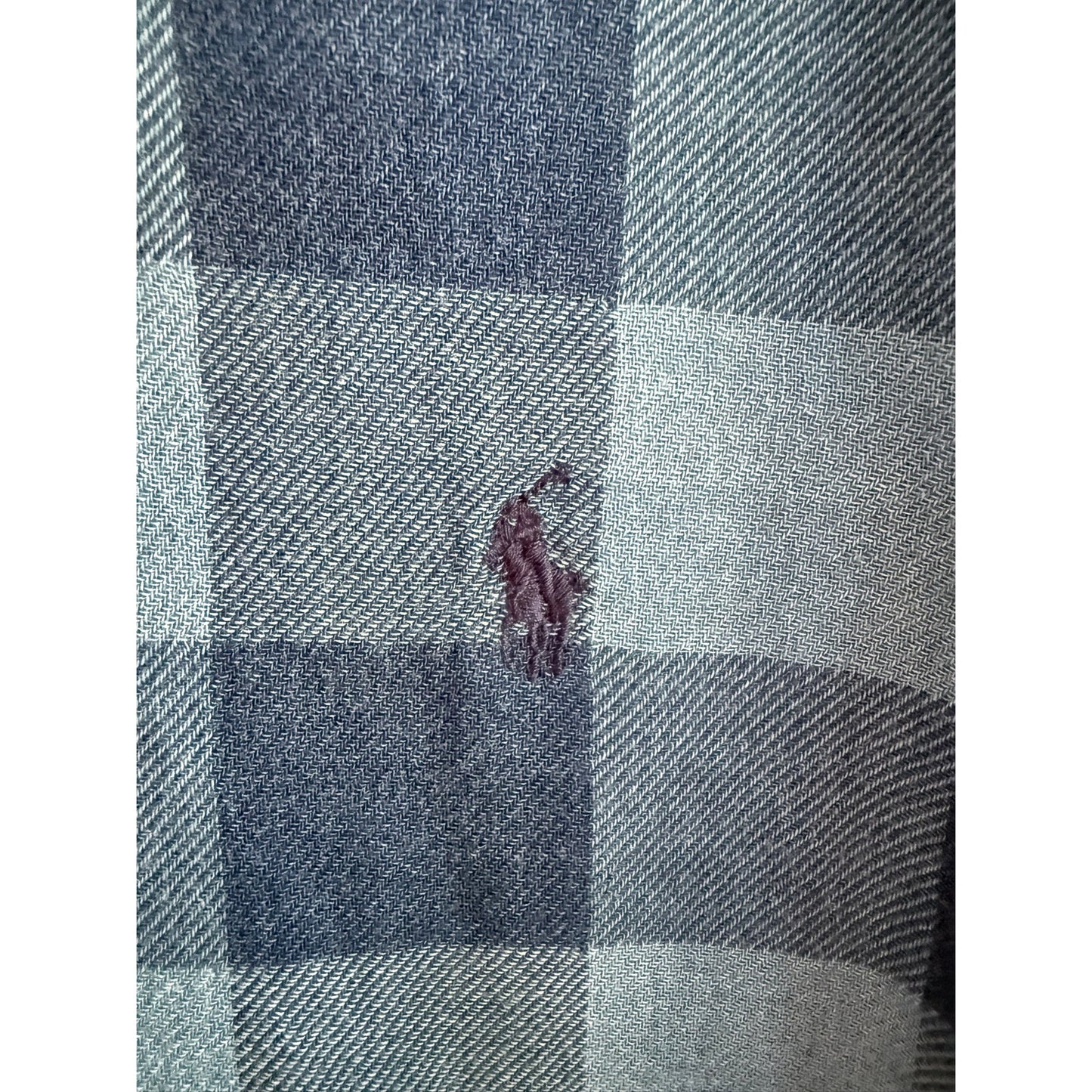 Polo Ralph Lauren Plaid Button Down Shirt Mens Small S Blue Check EUC