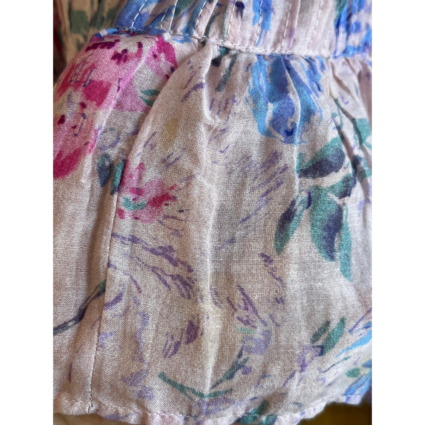 LoveShackFancy Love You More Floral Tiered Mini Dress M - Whimsical Pink Purple