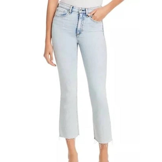 Rag & Bone Nina High Rise Ankle Flare Jeans Jade Light Wash Size 25