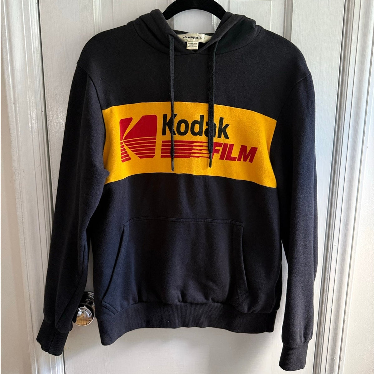 Eleven Paris Kodak Film Graphic Hoodie Black Pullover Size Small