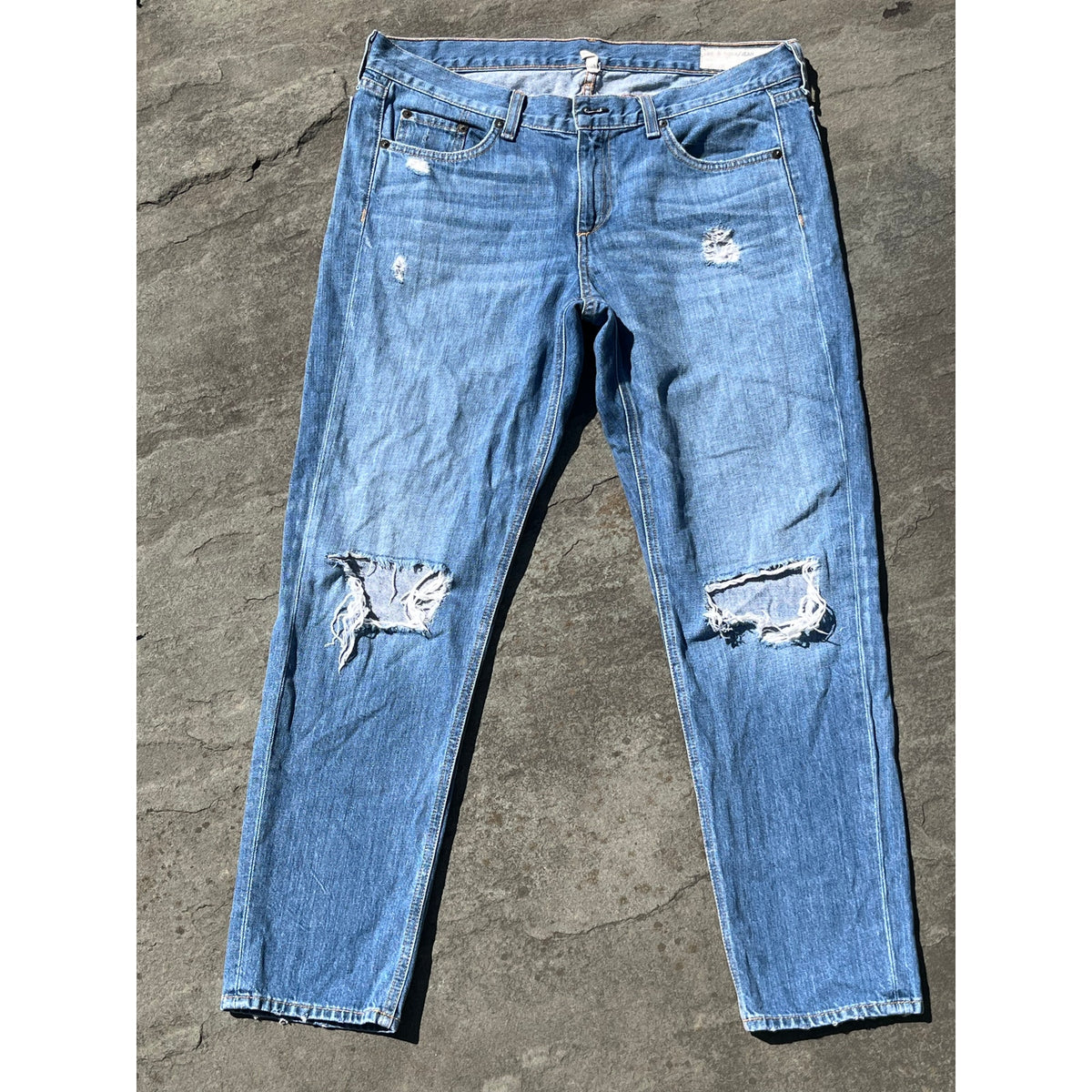 Vtg Rag & Bone NY Original Boyfriend Jeans 28 Distressed Made in USA Grail 🗽