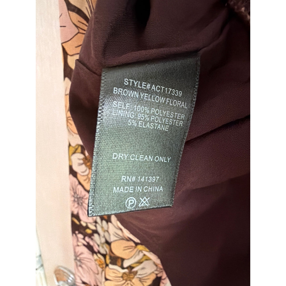 ASTR The Label Floral Ruched Sweetheart Neck Peplum Blouse Brown XS