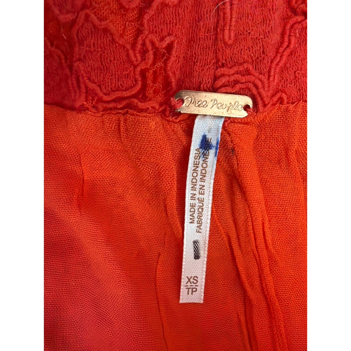Free People Wild Laces Pull On Crop Flare Pants Coral Pink XS EUC