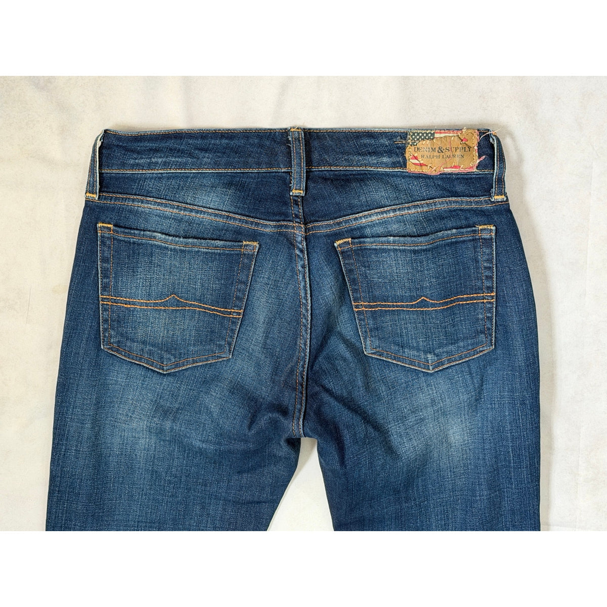 Denim & Supply Ralph Lauren Straight Leg Jeans Size 5 / 28 Medium Wash Flag Patch
