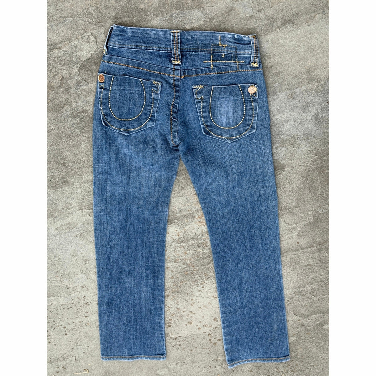Vintage True Religion Joey Low Rise Straight Jeans Size 27 Made in USA