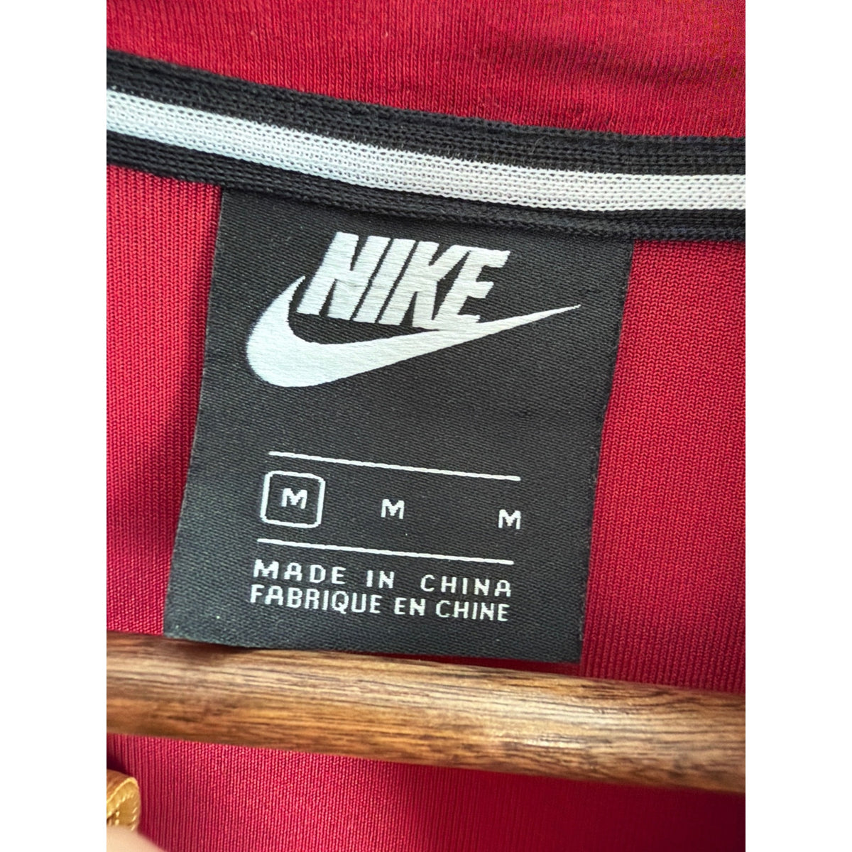 Nike Womens Velour Half-Zip Pullover Sweatshirt - Red / Gold, Medium