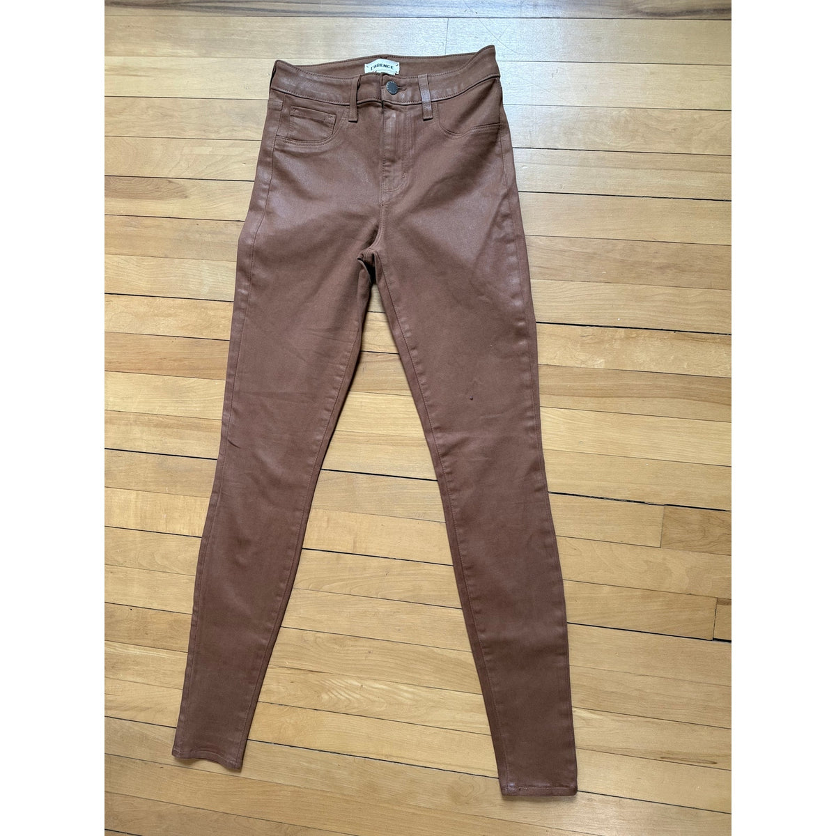 L'AGENCE Marguerite High Rise Skinny Jeans - Java Coated - Size 25 - EUC
