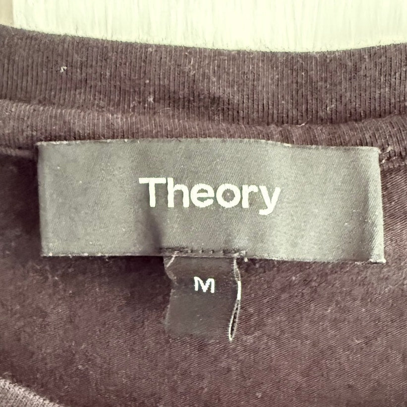Theory Black Rubric Crew Neck Short Sleeve T-Shirt Dress Size Medium EUC