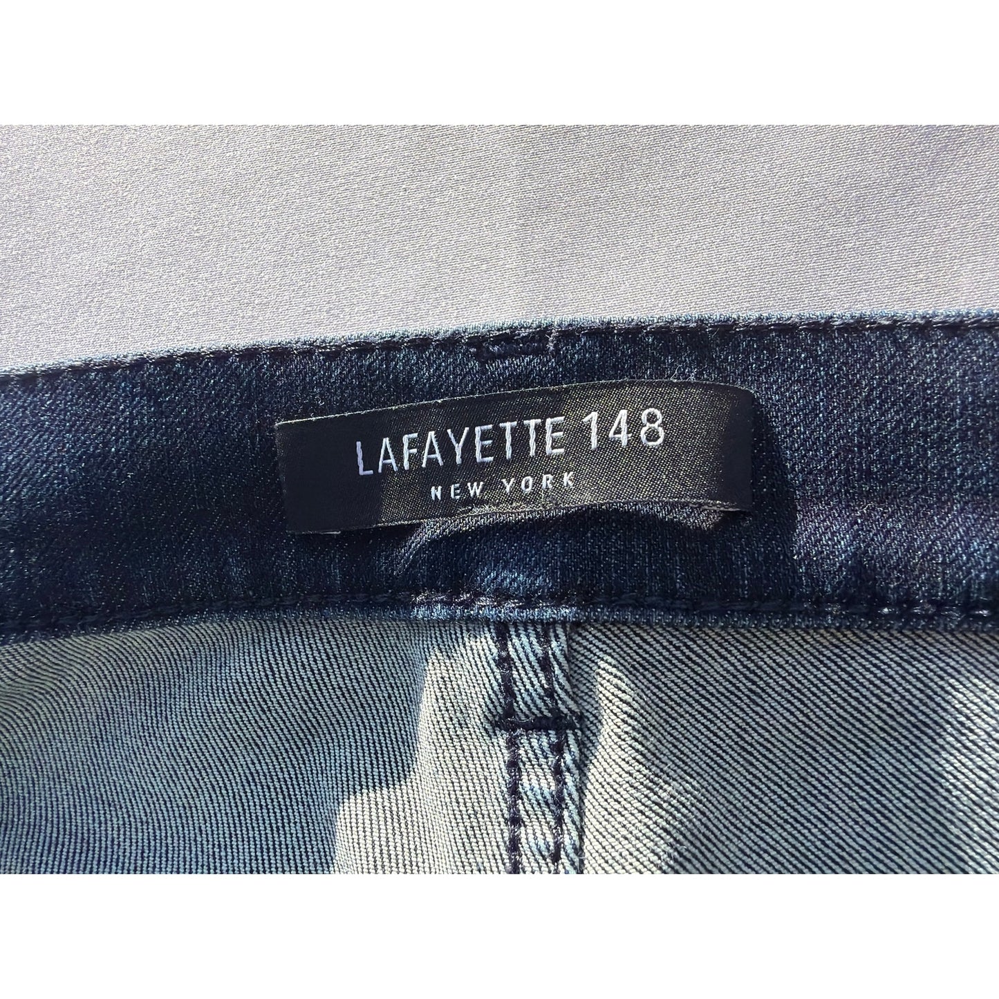 Lafayette 148 Size 18W High Rise Dark Wash Wide Leg Jean