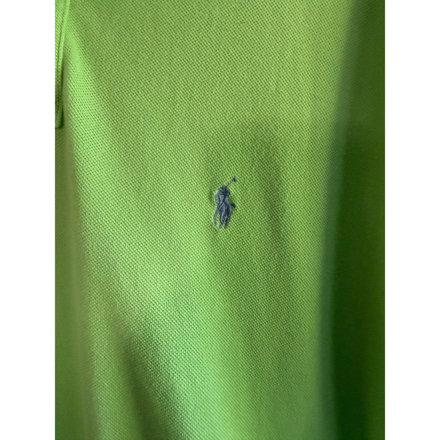 Vintage Polo Ralph Lauren Lime Green Polo Shirt Men's Pony Large