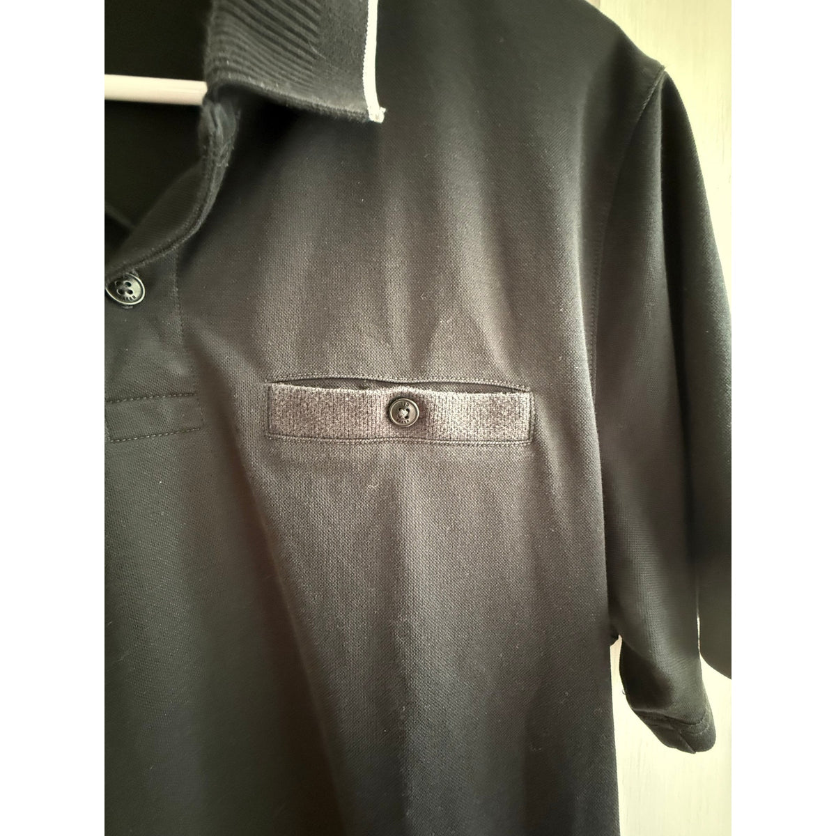 Ted Baker Black Knit Polo Shirt Men's Size 4(Medium) Short Sleeve EUC