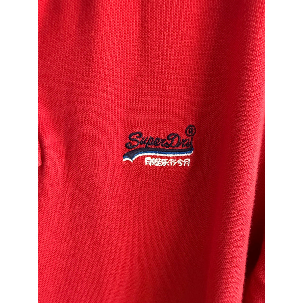 Vintage Superdry Large Red Classic Double Triple Polo