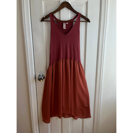 Dolan Left Coast Anthropologie Horizon Midi Dress | Rust V-Neck Racerback XS
