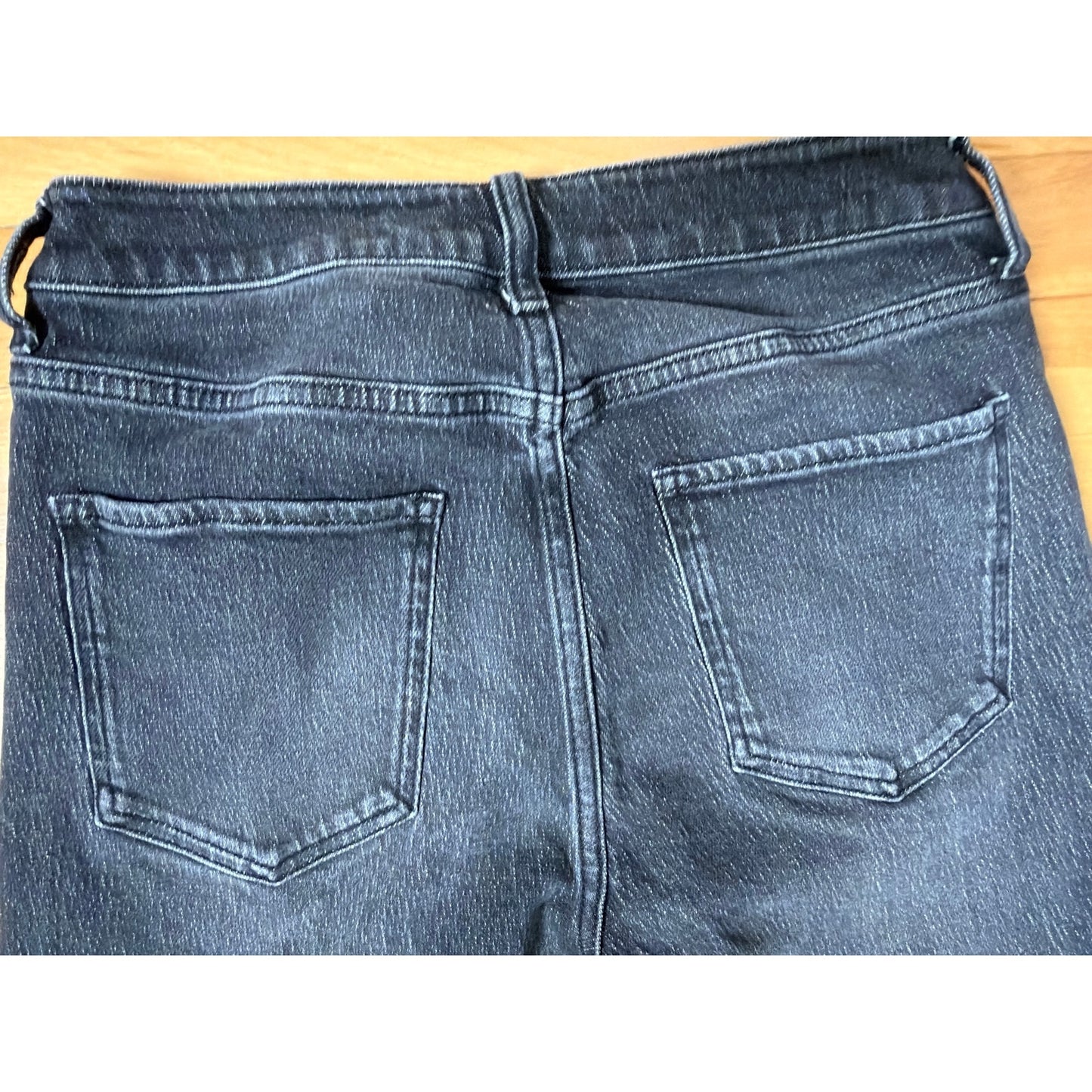 Quince Size 29 Black High Rise Wide Leg Jeans