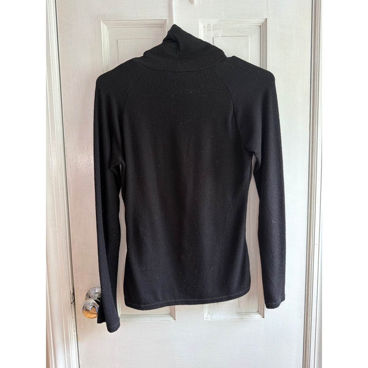 Free People Intimately Black Stretch Turtleneck Long Sleeve Top - Size M - EUC